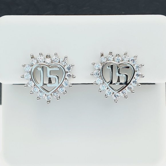 "925 sterling silver luxury CZ earrings for women/girls, Best for gift, RJUS2202 - Picture 7 of 9